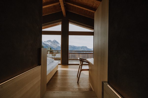 Alpenpanorama vom Schlafzimmer des Bergchalets Gastein